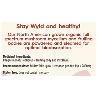 Stay Wyld Organics Chaga Mushroom Powder 100g