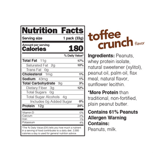 Nuts N More Peanut Toffee Crunch 1.1 oz