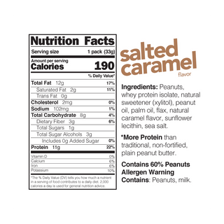 Nuts N More Peanut Spread Salted Caramel 1.1 oz