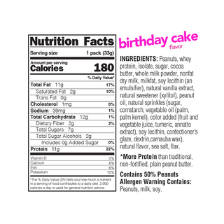 Nuts N More Peanut Spread Birthday Cake 1.1 oz