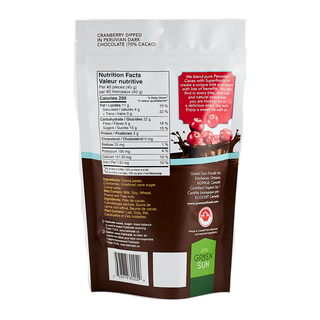 Green Sun Cranberries Dark Chocolate Covered 91g