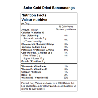 Solar Gold Bananatangs 120g