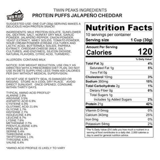 Twin Peaks Protein Puffs Jalapeno Cheddar 300g