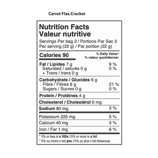 Nud Fud Keto Flax Crackers Carrot 66g