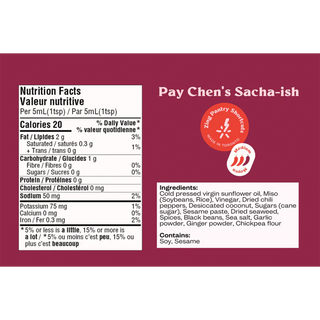 Zing Sachaish Chili Crisp Condiment 175mL