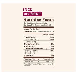 Lebby Chickpea Snacks Dark Chocolate 99g