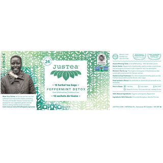 JusTea Peppermint Detox 12 Tea Bags