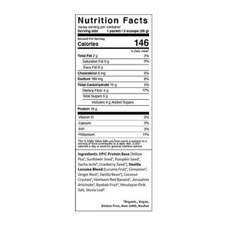 Sprout Living Epic Protein Plant Based Protein Vanilla Lucuma 454g