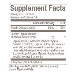 Om Mushroom Immune Defense Mushroom 697mg 75 Veggie Caps