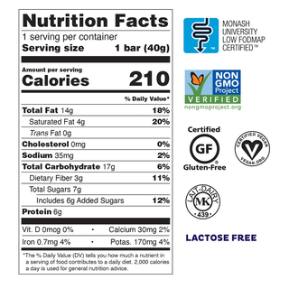 Fody Almond Coconut Snack Bars 40g