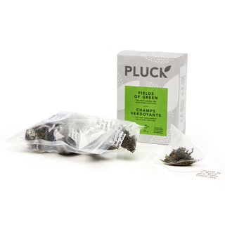 Pluck Tea Organic Green Tea Fields of Green 15 Tea Bags