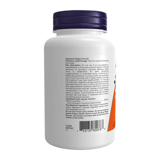 Now Acetyl-L-Carnitine 500mg 100 Veggie Caps