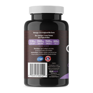 AquaOmega Omega-3 High DHA 120 Softgels