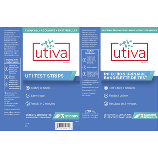 Utiva Urinary Tract Infection Test Strips 3 Packs
