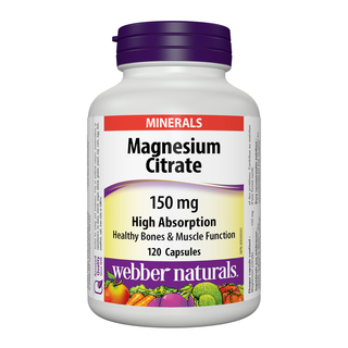 Webber Naturals Magnesium Citrate 150mg 120 Capsules