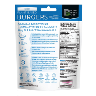Plant Based Chef Plant Based Burgers Greek 150g