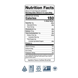 Skinny Pop Popcorn Plain 125g