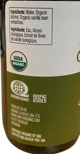Simply Organic Vanilla Extract 118mL