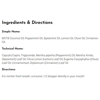 mintier Oil Based Breath Mint 30mL