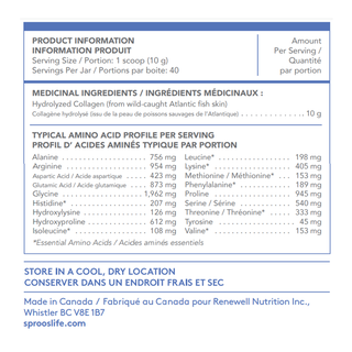 Sproos Marine Collagen 400g
