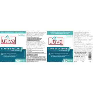 Utiva Bladder Health 60 Veggie Caps