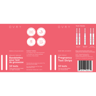 Ovry Pregnancy Test Strips Early Result 10 Counts