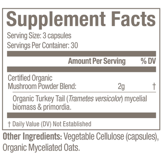 Om Mushroom Turkey Tail Mushroom 667mg 75 Veggie Caps