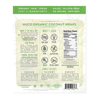 Nu-Coconut Organic Coconut Wraps Original 70g
