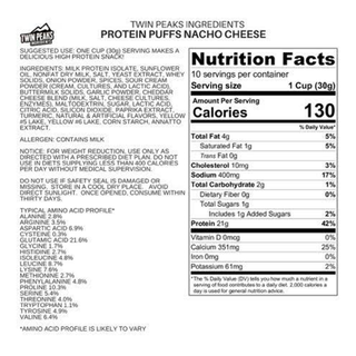 Twin Peaks Protein Puffs Nacho Cheese 300g