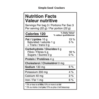 Nud Fud Keto Flax Crackers Simple Seed 66g