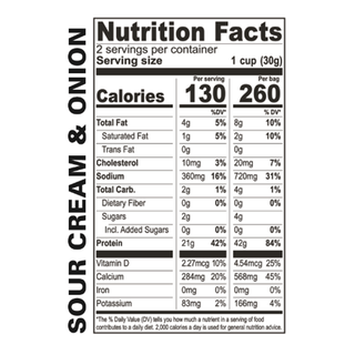 Twin Peaks Protein Puffs Sour Cream & Onion 60g