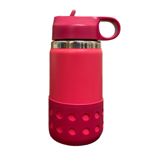 Hydro Flask Kids Wide Mouth Straw Lid & Boot Peony 12 oz