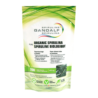 Gandalf Organic Spirulina 400mg 200 Veggie Caps