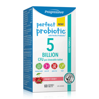 Progressive Perfect Probiotic Kids Formula 5 Billion Cherry Berry 60 Chewable Tablets