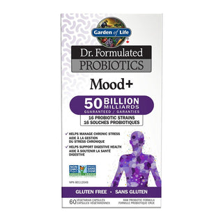 Garden of Life Dr. Formulated Probiotics Mood+ 50 Billion CFU Cooler Stable 60 Veggie Caps