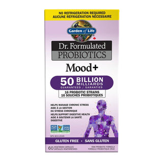 Garden of Life Dr. Formulated Probiotics Mood+ 50 Billion CFU Shelf Stable 60 Veggie Caps