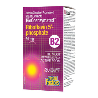 Natural Factors BioCoenzymated Riboflavin 5 Phosphate 50mg 30 Veggie Caps