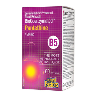 Natural Factors B5 Bio Coenzymated Pantethine 60 Softgels