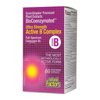 Natural Factors Active B Complex Bio Coenzymated Ultra Strength 60 Veggie Caps