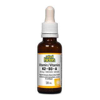 Natural Factors Vitamin K2+D3+A 30mL