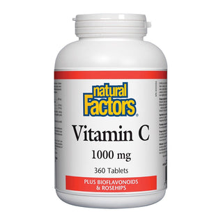 Natural Factors Vitamin C 1000mg Plus Bioflavonoids & Rosehips 360 Tablets