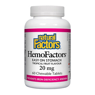 Natural Factors Hemo Factors 20mg 60 Chewable Tablets