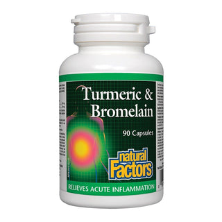 Natural Factors Turmeric & Bromelain 90 Capsules