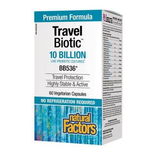 Natural Factors Travel Biotic BB536 10 Billion 60 Veggie Caps