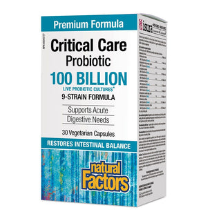 Natural Factors Critical Care Probiotic 100 Billion 30 Veggie Caps