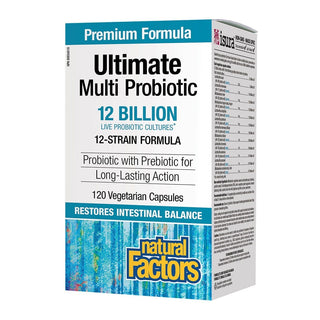 Natural Factors Ultimate Multi Probiotic 12 Billion 120 Veggie Caps