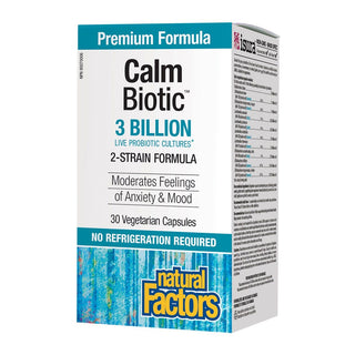 Natural Factors Calm Biotic 3 Billion 30 Veggie Caps