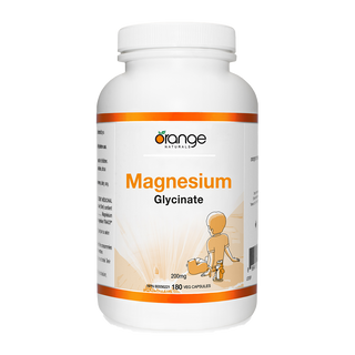 Orange Naturals Magnesium Glycinate 200mg 180 Veggie Caps