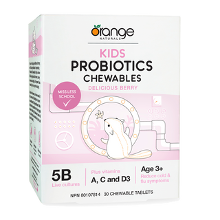 Orange Naturals Kids Probiotics Delicious Berry 30 Chewable Tablets