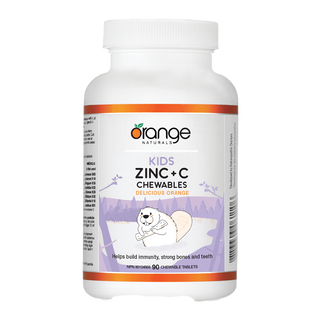 Orange Naturals Kids Zinc + C Delicious Orange 90 Chewable Tablets